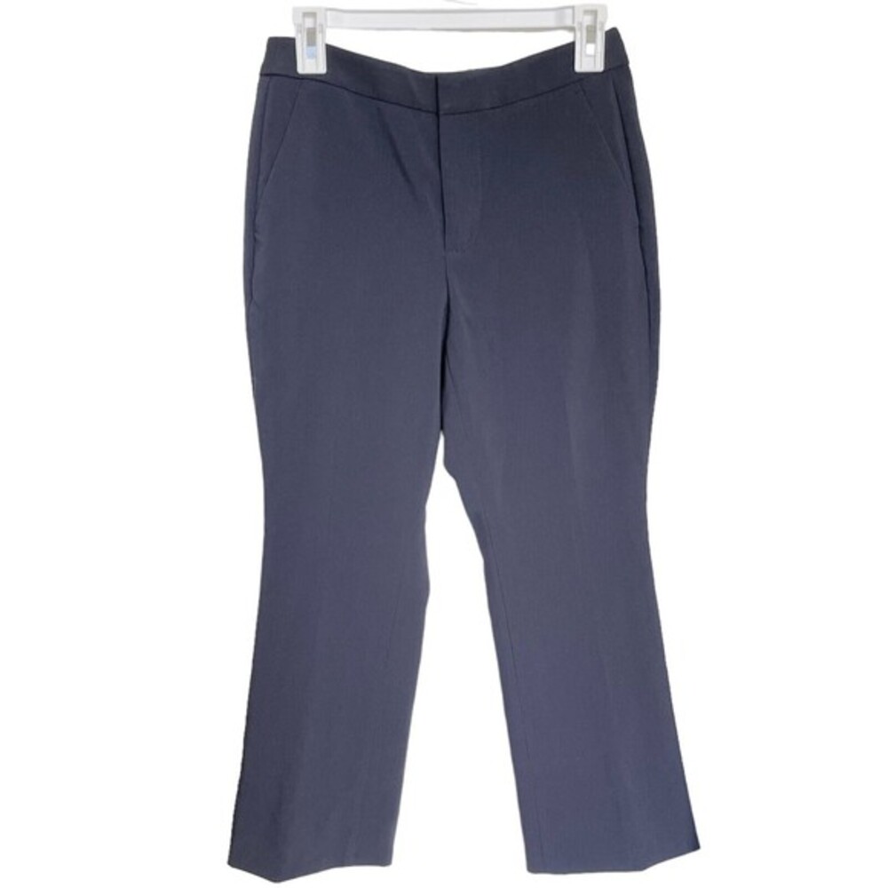 Banana Republic Womens Pants Size 2 S High Rise Crop Flare Stretch Blue Office